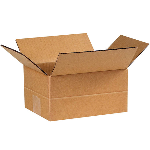 Aviditi MD864100PK Multi-Depth Corrugated Boxes, 8" L x 6" W x 4" H, Kraft (Pack of 100)