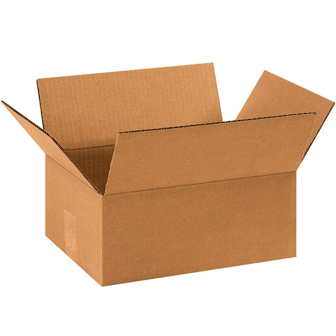 Aviditi 1184100PK Flat Corrugated Boxes, 11 1/4" L x 8 3/4" W x 4" H, Kraft (Pack of 100)