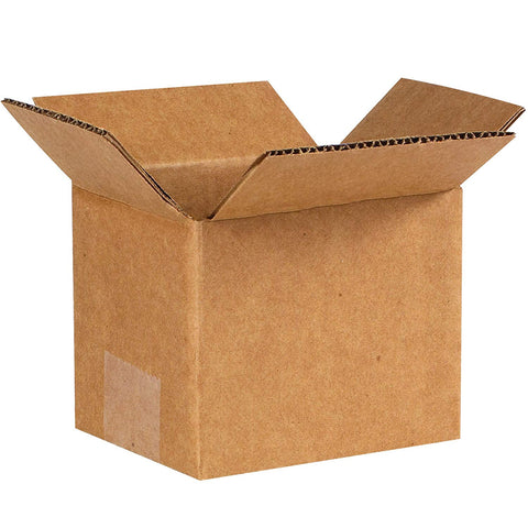 Aviditi 544100PK Corrugated Boxes, 5" L x 4" W x 4" H, Kraft (Pack of 100)