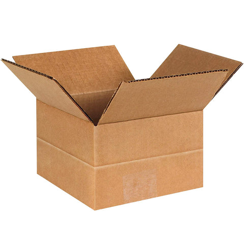 Aviditi MD664100PK Multi-Depth Corrugated Boxes, 6" L x 6" W x 4" H, Kraft (Pack of 100)