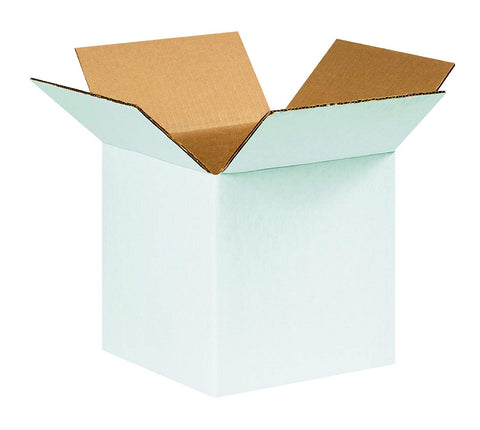 Aviditi 888W Corrugated Box, 8" Length x 8" Width x 8" Height, Oyster White (Bundle of 25)